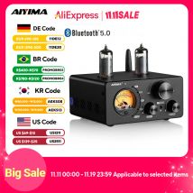 AIYIMA Audio T9 HiFi Bluetooth 5.0 Vacuum Tube Amplifier USB DAC Stereo Amplificador COAX OPT VU Meter Amplifier Speaker Amplify