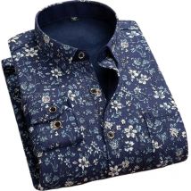 Flannel Men Shirt 2025 Autumn Winter Male Long Sleeve Plaid Shirt Thick Fleece Lined Soft Casual Flannel Warm Dress Shirt Male