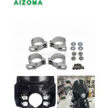 35mm-55mm Motorcycle Front Fork Clamp Club Fairing Mount Bracket Clip For Harley Dyna Wide Glide Fat Street Bob Super Glide FLD