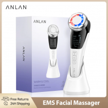 ANLAN EMS massaggiatore facciale Lifting del viso pulizia profonda LED Light Skincare Skin stringere Hot Cool Compress dispositivo di bellezza per la cura della pelle
