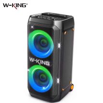 W-KING T12 Tragbare Bluetooth-sprecher-Box con suono MAX Pro da 370 W, Lichtshow, CSB, Bass Boost, Rollen e Teleskopgriff