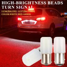 2pcs P21W Led 1156 BA15S 1157 BAY15D P21 5W R5W R10W Car Turn Signal Lights Reverse Lamp 12V White Red Yellow 18SMD 3030 Bulb