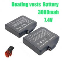 Beheizte Handschuhe Batterie 7,4 V 3000 mAh Polymer-Lithium-Batterie für Heizweste, Socken, Winter-Frostschutz-Heizbatterie 755060 -2S