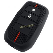 2B Silikon Auto Schlüssel Fall Abdeckung Kette Für Toyota Corolla Fließheck Kreuz Yaris Kreuz Prius Hilux Land Cruiser LC200 LC250 LC300