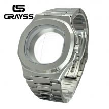 Quadratisches Uhrengehäuse aus 316L-Stahl, Armband für Nautilus NH34 NH35 NH36 4r35 Uhrwerk, Saphirglas, Ersatzteil