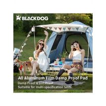 Naturehike BLACKDOG Outdoor Camping Tent Ground Cloth Moisture Proof Folding Mat Ultralight 2.4x2.4m Aluminum Film Picnic Mat