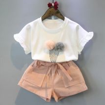 Melario Baumwolle Mädchen Kleidung Sets Sommer Weste Zwei Stück Ärmellose Kinder Sets Mode Mädchen Kleidung Anzug Casual Dot Outfits