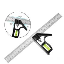 300mm Kąt ze stali nierdzewnej Kombinacja linijki kwadratowej Mobilna pozioma ruchoma 45 stopni Prawy stolarz Poziom do obróbki drewna Ruchomy