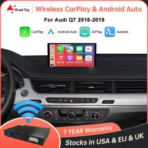 Wireless CarPlay Android Auto per Audi Q7 2016-2019, con telecamera retromarcia MirrorLink AirPlay USB Play Car Play Funzioni