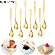 8/16Pcs Edelstahl Herz Form Kaffee Löffel Gold Scoop für Dessert Tee Zubehör Küche Geschirr Dekoration geschenke Set