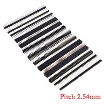 Passo 2.54mm 1x40Pin 2x40Pin 80Pin Singola Doppia Fila Femmina Maschio Header Strip Ad Angolo Retto SMT SMD Rotondo Connettore Dritto