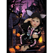 18 Zoll ultra schönes Baby wieder geborenes Mädchen Halloween Geschenke lebensechte bebe wieder geborenes Baby für Kinder Geschenke