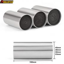 OD: 35 mm, 42 mm, 45 mm, 48 mm, 50 mm, 53 mm, L: 40 mm, 45 mm, 50 mm, 70 mm, 100 mm, 160 mm, universeller Motorrad-Auspuff vorne, mittleres Ende, Verbindungsrohr, DB Killer