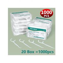 50~1000pcs Portable Disposable Dental Floss Plastic Toothpick High-tension Dental Floss Stick Dental Floss with Box ﻿Oral Care