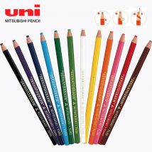 Japan UNI Buntstifte, handzerreißbares Rollenpapier, Zeichenzubehör auf Ölbasis, 7600 Farben, für Kinder, 12, vollfarbig, Kawaii-Schulbriefpapier