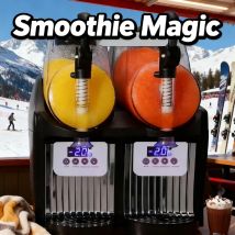 2 Bowls Home Use Mini Slush Machine Frozen Beverage Daiquiri Machine Commercial Slushy Machine for Parties Rental Use
