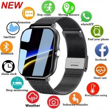 LAXASFIT 2025 Nuovo Smart Watch per uomo Donna Regalo Full Touch Screen Sport Fitness Orologio Chiamata Bluetooth Smartwatch digitale