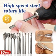 10 pz Set Lavorazione Del Legno Intagliare Fresa Per Dremel Rotary Fresatura Rotary File Cutter Intaglio Del Legno Intagliato Coltello Strumento di Taglio