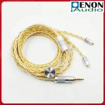 PENON GS849 8 Teile Gold & Silber gemischt geflochten MMCX/2Pin 0,78 mm HiFi Audiophile Kopfhörer Ersatzkabel IEM Upgrade Kabel
