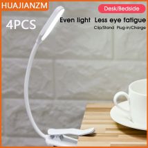 Lampada da lettura a 7 LED Lampada da lettura ricaricabile tramite USB Lampada da lettura notturna a 3 livelli calda bianca fredda Luce diurna portatile flessibile facile da clip