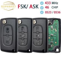 ASK FSK Kluczyk Samochodowy Flip Pilot do Citroen C2 C3 C4 C5 C6 Xsara Berlingo Peugeot 207 307 308 407 607 807 HU83 VA2 CE0536 CE0523