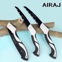 AIRAJ-Sierra plegable multifunción para carpintería, herramienta afilada de corte de madera para jardín, Camping, sierra de podar, cortador de árboles, cuchillo