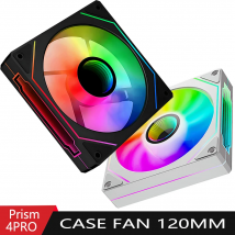 PRISM 4 PRO Ventola per case del computer 120mm ARGB 4 pin PWM Ventola di raffreddamento silenziosa 12V Flusso d'aria elevato 45.2CFM/600-1500RPM ventilatori para pc