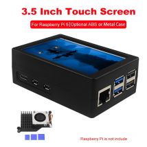 Raspberry Pi 3,5 Zoll Touchscreen 480 * 320 LCD-Display Optionales Metall-ABS-Gehäuse PWN-Lüfter für Raspberry Pi 5