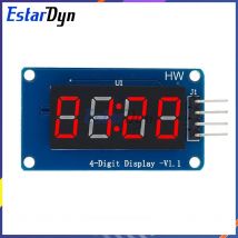 Estardyn TM1637 4 Bits digitales LED-Display für Arduino 7 Segment 0,36 Zoll Uhr RED Anode Tube Four Serial Driver Board Pack