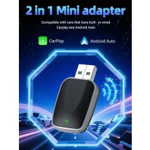 2025 New Upgrade Wireless CarPlay Android Auto Adapter for 99% Cars 5GHz WiFi &Low-Latency Streaming Plug&Play Wired to Wireless