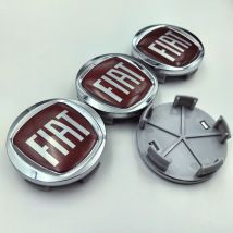 4 Stück 60 mm Radnabenkappe Logo Auto Emblem Staubdichte Abzeichenabdeckungen Styling Zubehör für Fiat 500 Auto Rim Refit