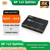 DP1x3 Splitter Display per computer Distributore MST Splitter audio video uno in tre uscite per multi-display ad alta risoluzione