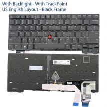 Nuova tastiera portatile con layout USA per Lenovo Thinkpad T14 Gen3 Gen4 P14s Gen3 Gen4 L14 Gen3 Gen4 Retroilluminazione cornice nera