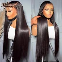 30 36 40 pollici 13x6 HD trasparente osso dritto capelli umani parrucche frontali in pizzo 250 densità 4x4 chiusura parrucche dei capelli umani per le donne