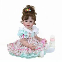 Happy Birthday Girl Reborn Kleinkindpuppe – 22 Zoll große, lebensechte Kleinkindpuppe mit eingewachsenem Haar, Ganzkörper aus Vinyl, handbemaltem Gesicht