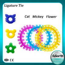 1000Pcs Dental Kieferorthopädische Ligatur Krawatten Elastische Gummibänder Hosenträger Blume Katze Maus O-Ring Ortho Klammern Zahnarzt zubehör