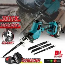 3600w 12000spm Sega alternativa senza spazzole Motosega senza fili Sega da taglio Utensili da taglio per legno con lama per sega Per Makita 18V Batteria Pin