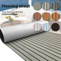 2400*450mm EVA Schaum Faux Teak Boot Deck Matte Decking Blatt für Yacht Yacht Bodenbelag Anti Skid matte Boot Selbst Klebe Fahrzeug Pad