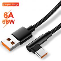 PD 90 Grad Ellenbogen 66 W Super Schnelle Ladung Datenkabel USB Typ C Ladegerät Kabel Für Xiaomi Huawei Samsung Oppo Telefon Ladegerät Kabel