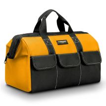 Tool Bag for Men, Heavy Duty Tool Bag Wide Mouth Tote for Various Instrument, Electrician Carpenter Mechanic(Yellow)