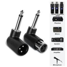 Adattatore XLR maschio a femmina da 6,35 mm (1/4 di pollice) - Interfaccia audio bilanciata a 3 pin, adatto per microfoni, altoparlanti, interfacce audio
