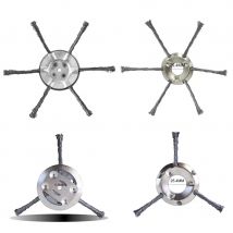 15cm 18cm 20cm 23cm Steel Wire Wheel Head Grass Trimmer Head Universal Weed Brush Removal Moss Rust Fit Brushcutter 6/9 Inch