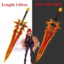 140CM Mavuika Cosplay Leuchtende Waffe Requisiten Spiel Genshin Impact Halloween Party Karneval Outfits Zubehör Requisiten Länge