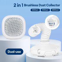 Estrattore di polvere per unghie a doppio uso senza spazzole da 130 W con tubo a gomito Collettore di polveri per unghie Nail Art Manicure Potente aspirapolvere