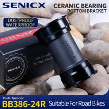 SENICX Keramik BB386 Tretlager für Rennrad, passend für Shimano Gravel Bike, Zentrallager, 24 mm Wellendurchmesser, Kurbel