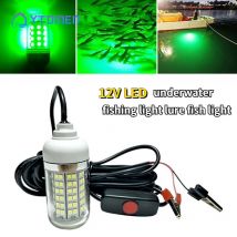 12V LED Luce da pesca 100W Ip68 Richiamo Fish Finder Lampada 108 led 2835SMD Attira gamberi Calamari Krill 4 colori Luci subacquee