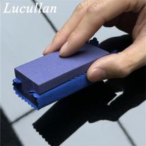 Applicatore di rivestimento in ceramica viola Lucullan con vestiti in pelle scamosciata blu scuro Kit perfetto per rivestimento in ceramica per auto