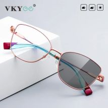 VKYEE Frauen Photochrome Anti Blau Licht Lesebrille Myopie Hyperopie Rezept Farbe Ändern Optische Brillen PFD3032