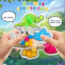 Farbsortierung, sensorisches Spielzeug für Kleinkinder, Zappeln, Stressabbau, Squeeze-Enten-Spielzeug, Feinmotorik, Montessori, Reisen, Osterspielzeug