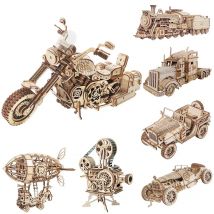Robotime ROKR DIY 3D rompecabezas de madera modelo de engranaje Kit de construcción juguetes regalo para niños adolescentes